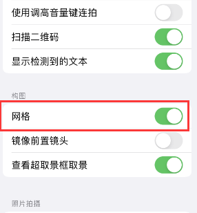 桐柏苹果手机维修网点分享iPhone如何开启九宫格构图功能 