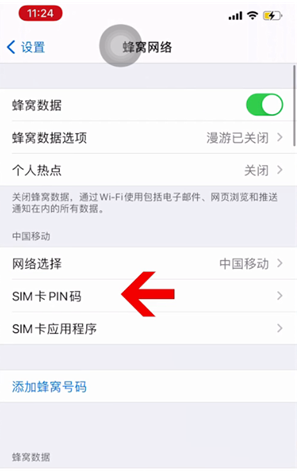 桐柏苹果14维修网分享如何给iPhone14的SIM卡设置密码 